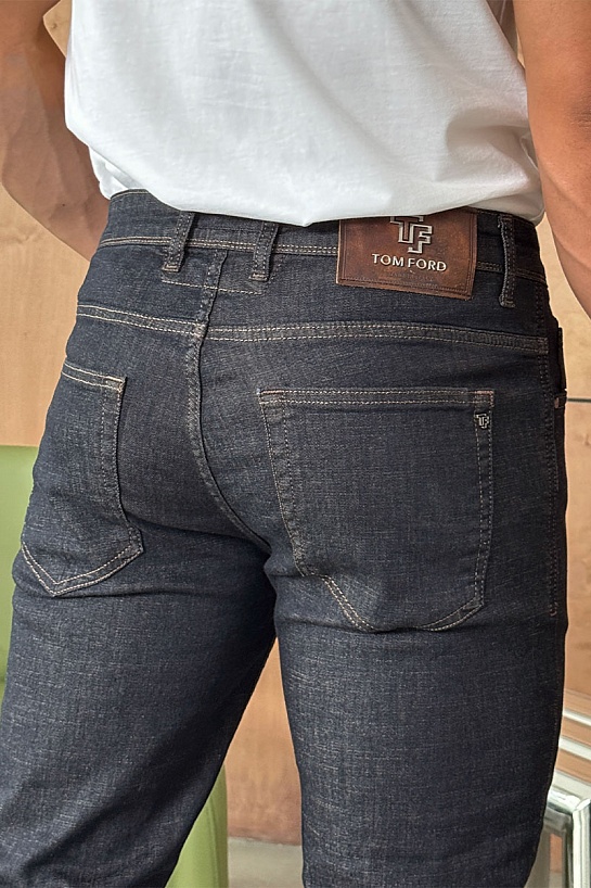 Мужские тёмно-синие джинсы Tom Ford regular fit