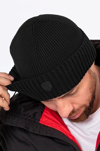 Шапка на флисе Tommy Hilfiger logo-patch - Black   