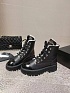 Женские кожаные ботинки с мехом Chanel Premium
