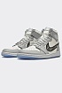 Кроссовки Dior x Nike Air Jordan 1 Retro High - White / Grey