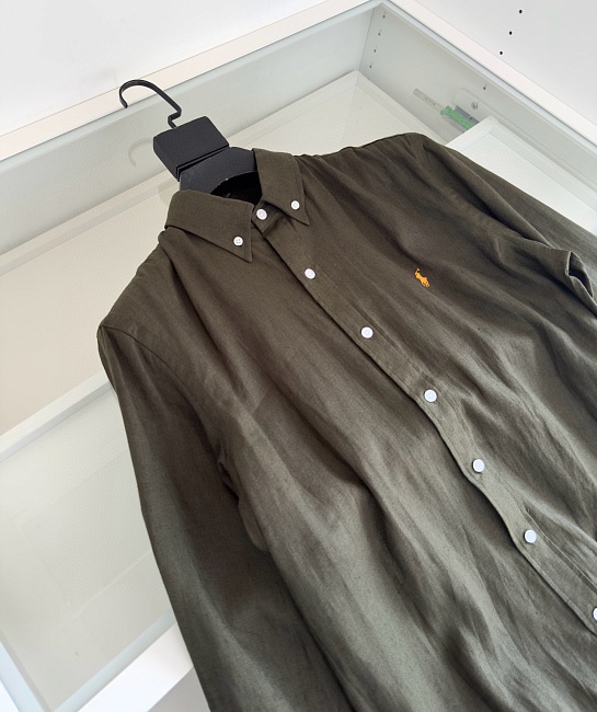 Льняная рубашка Роlо Ralрh Lаurеn pony-embroidered - Khaki