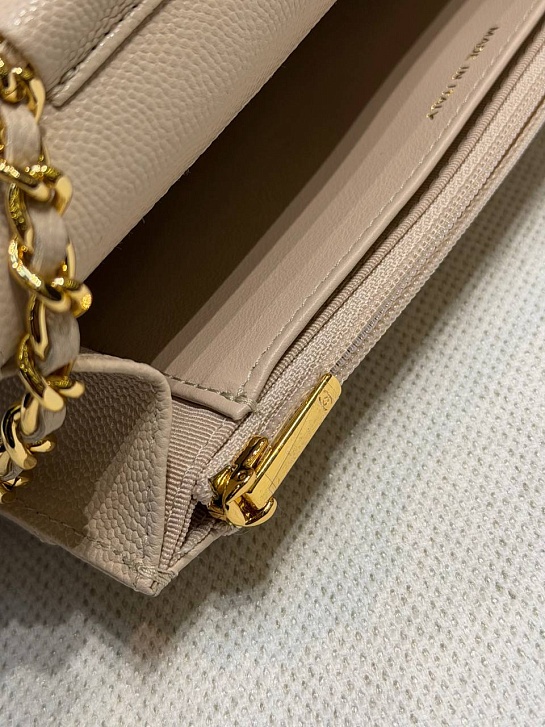 Кожаная сумка Chanel Wallet on Chain premium 19x12x4 см