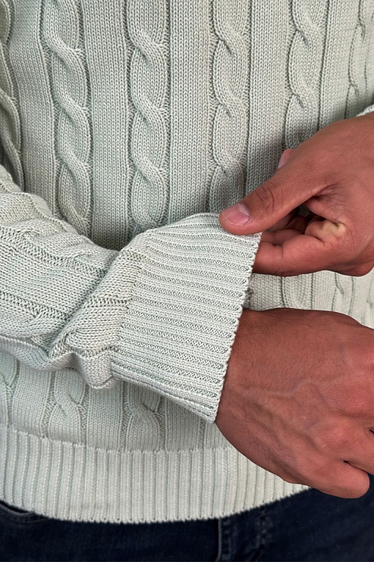 Мужской свитер Polo Ralph Lauren cable-knit - Light Green