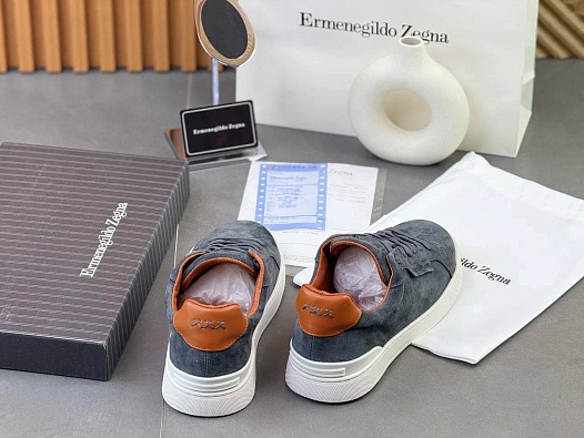 Мужские замшевые кроссовки Ermenegildo Zegna   