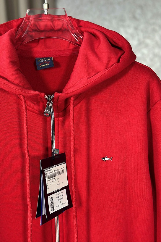 Утеплённая кофта на флисе Paul & Shark - Red