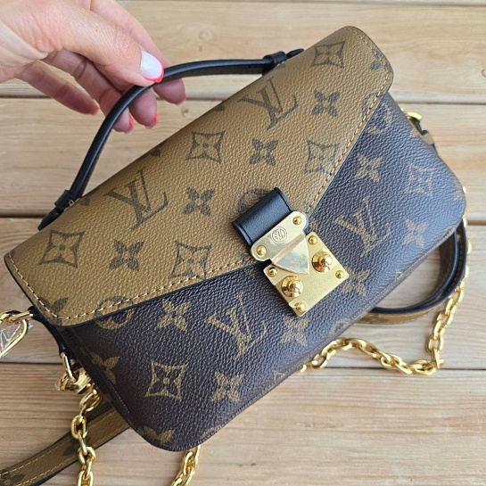 Кожаная сумка Louis Vuitton Pochette Mini 19x10 см - Brown