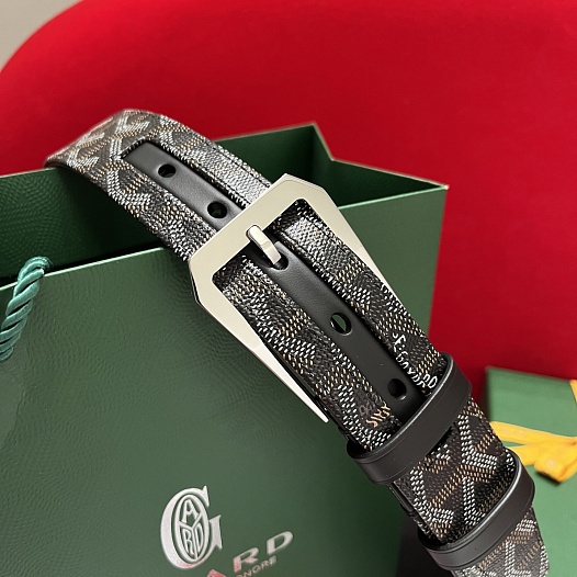Кожаный ремень Goyard Florida Goyardine premium    