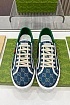 Мужские синие кросовки Gucci GG Monogram