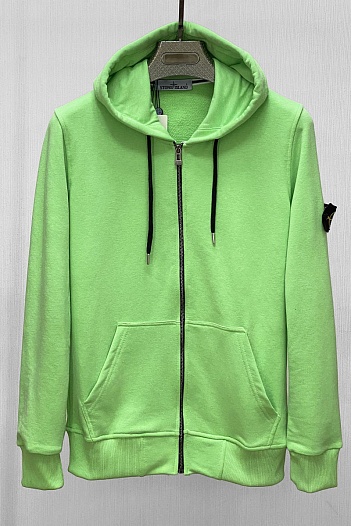 Мужская кофта с патчем на плече зелёного цвета Stone Island   