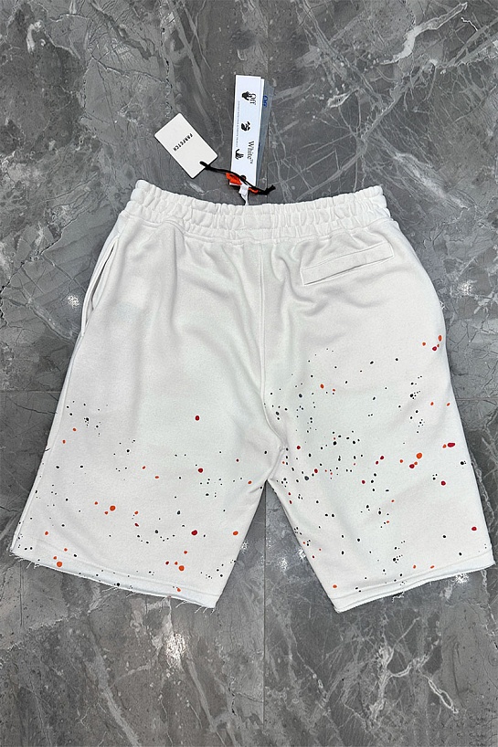 Мужские белые шорты Off-White paint-splatter