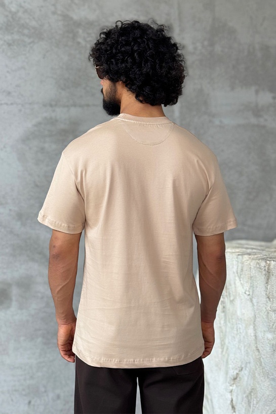 Мужская бежевая футболка Loro Piana