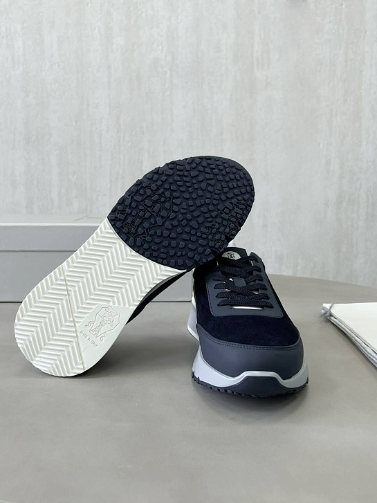 Замшевые кроссовки Brunello Cucinelli Premium - Navy