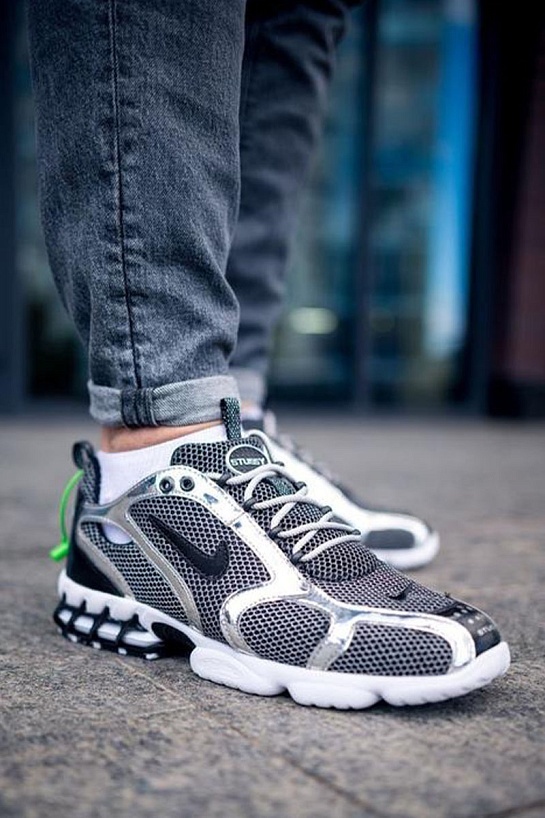Кроссовки Stussy x Nike Air Zoom Spiridon Cage 2 Fossil