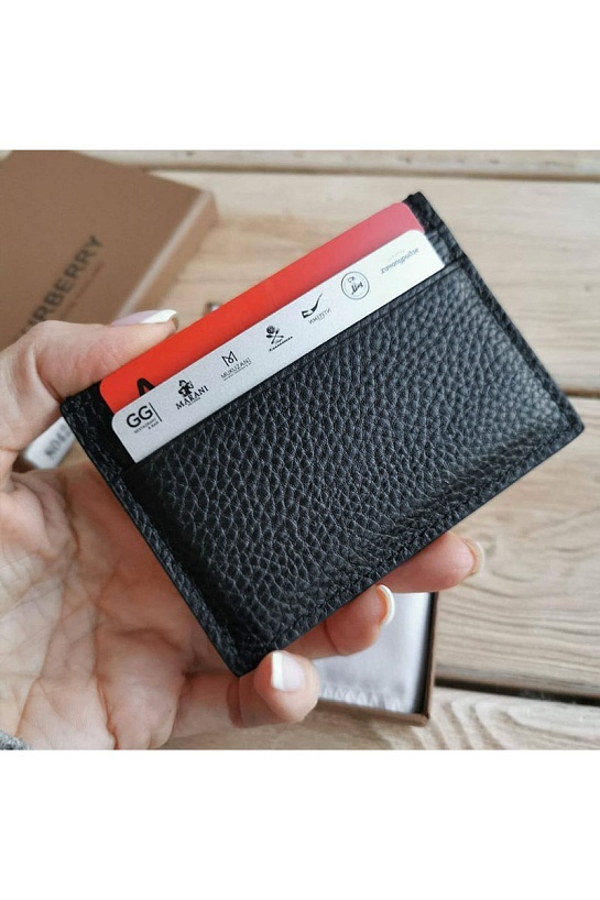 Кожаный кардхолдер Burberry logo-plaque 10.4x7.5 см
