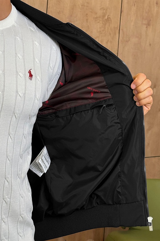 Мужской чёрный бомбер Роlо Ralрh Lаurеn