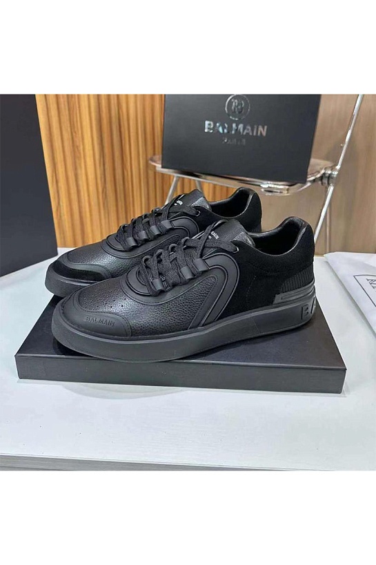 Кожаные кроссовки Balmain B-Skate Low-Top - Black