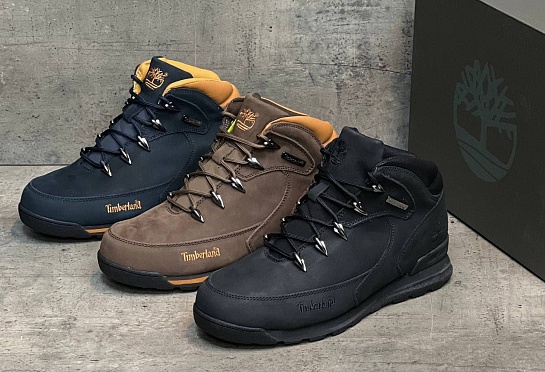 Мужские ботинки с мехом Timberland Euro Rock Hiker - Brown