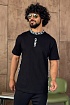 Чёрная мужская футболка Versace La Greca trim
