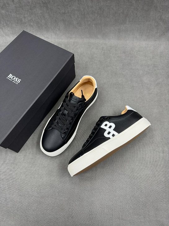 Кожаные кроссовки Hugo Boss Aiden - Black