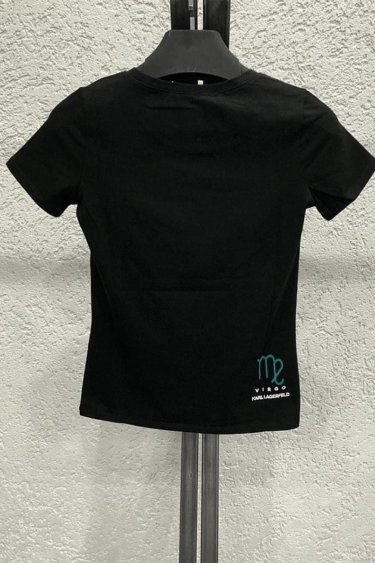 Женская чёрная футболка Karl Lagerfeld "Virgo"
