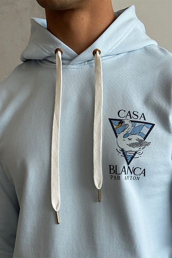 Мужское голубое худи Casablanca Par Avion   