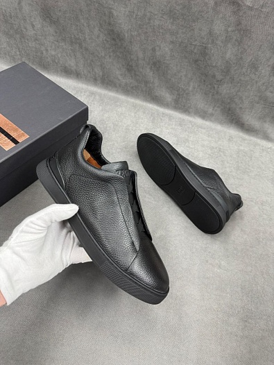 Мужские кроссовки Ermenegildo Zegna Triple Stitch - Black   