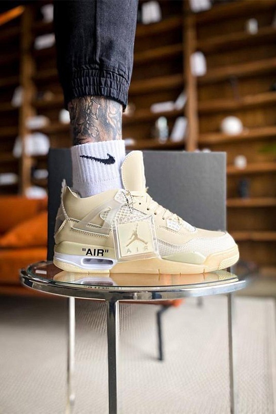 Кроссовки Air Jordan 4 x Off-White "Sail"