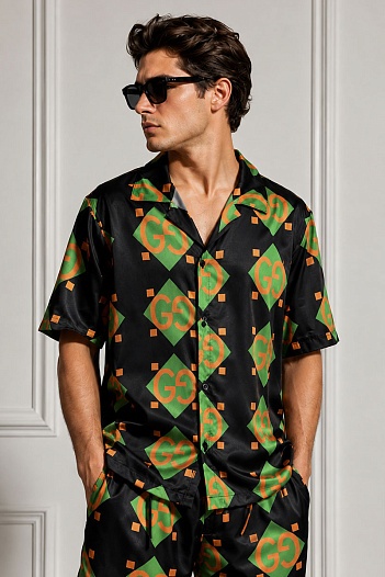 Мужская рубашка Gucci GG monogram all-over   
