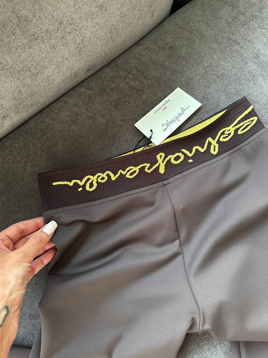 Женские леггинсы со штрипками Schiaparelli premium - Brown