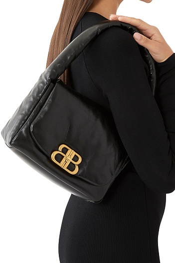 Женская сумка Balenciaga Monaco 25x20 см - Black   