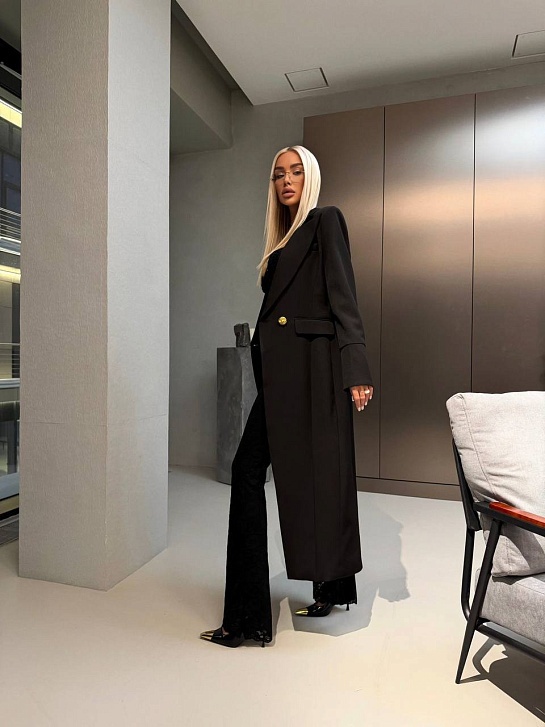 Женское пальто Schiaparelli premium - Black