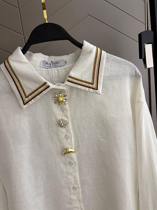 Женская белая рубашка Valentino premium