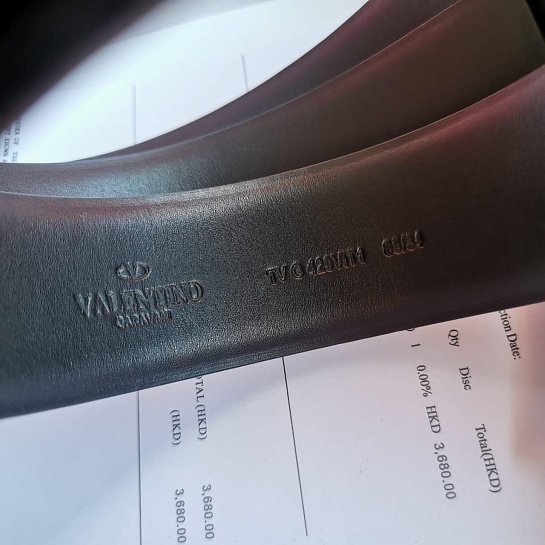 Кожаный ремень Valentino (ширина 4 см)