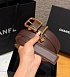 Кожаный ремень Chanel коричневого цвета