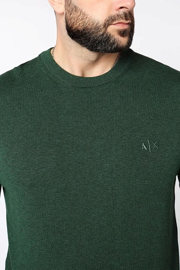 Мужская зелёная кофта Armani Exchange   