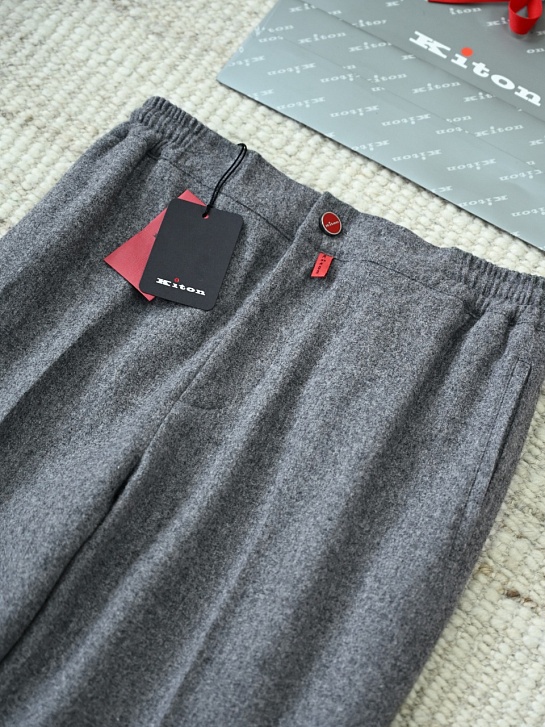 Мужские серые брюки Kiton premium