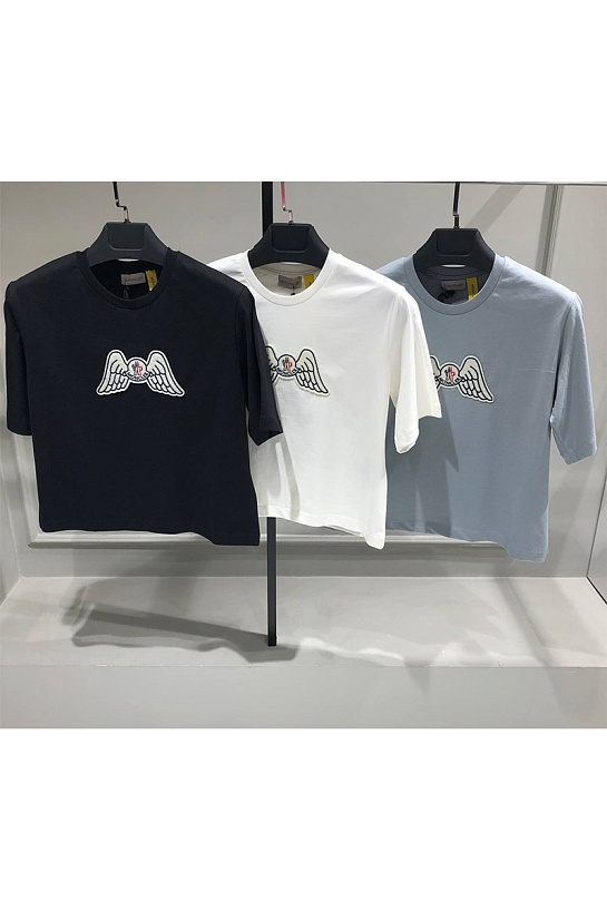 Женская оверсайз футболка Moncler 8 Palm Angels - Grey