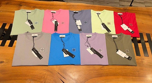 Мужская футболка Stone Island compass-patch - Red   