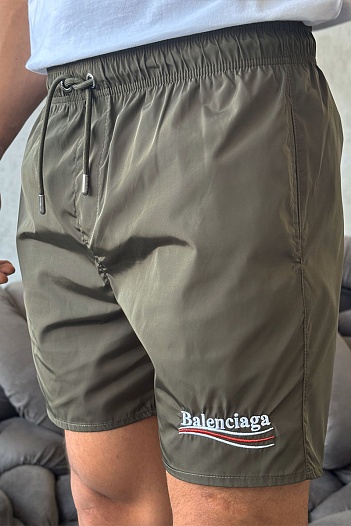 Зелёные шорты Balenciaga Political Campaign logo   