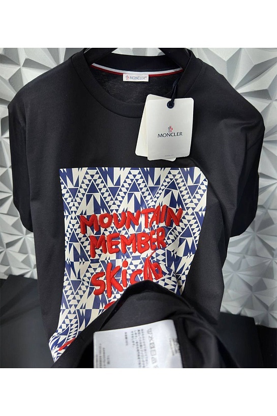 Мужская футболка белого цвета Moncler Graphic Motif