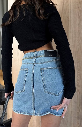 Женский лонгслив чёрного цвета Alexander Wang   