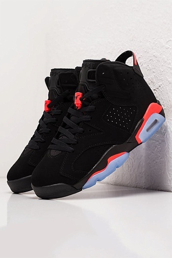 Кроссовки Nike Air Jordan 6 Retro - Black / Infrared   