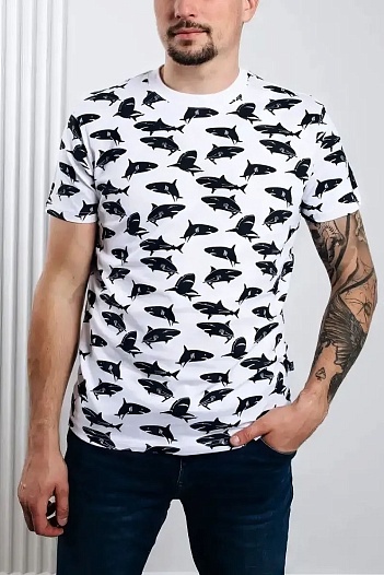 Белая мужская футболка Paul&Shark   