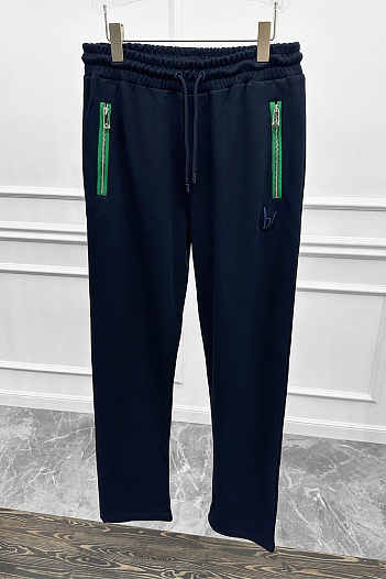 Мужские спортивные штаны Bottega Veneta - Navy / Green   