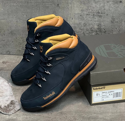 Мужские ботинки с мехом Timberland Euro Rock Hiker - Navy   
