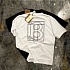 Белая оверсайз футболка Burberry TB logo-embroidered