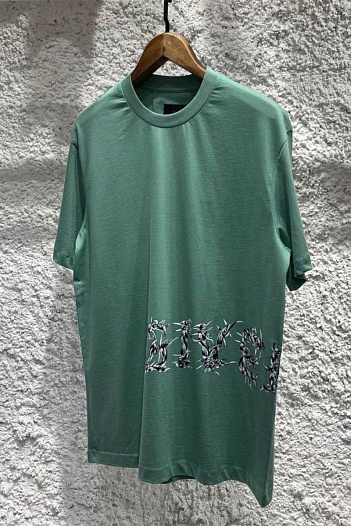 Зелёная оверсайз футболка Givenchy Barbed Wire   