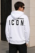Утеплённое худи на флисе Dsquared2 x Ibrahimovic "ICON" - White