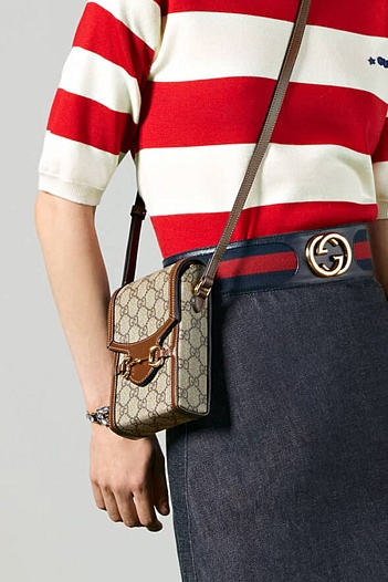 Женская сумка Gucci Horsebit 1955 12x17 см   