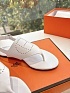 Женские кожаные сандалии Hermes Premium - White